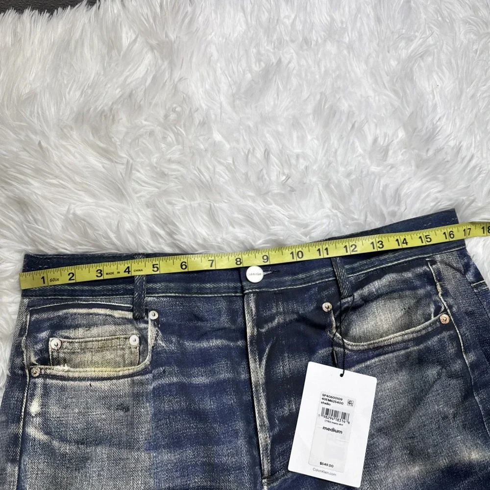 Rare!! Calvin Klein STUDIO Jeans Medium‎ M Made In Portugal 3D Printed New $549